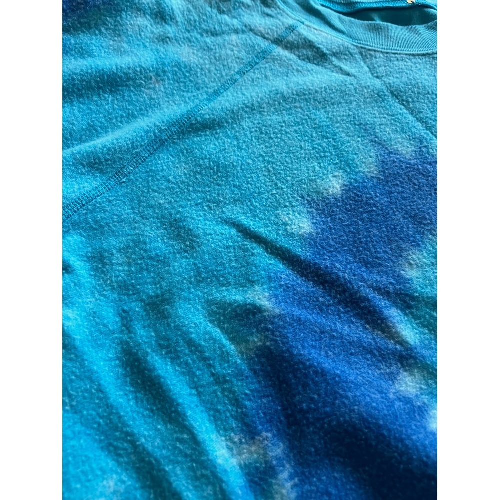 Aquarius Cocktail Tie Dye Sweatshirt Blue Turquoise‎ Short Sleeve CrewneckSize 0 - Picture 3 of 6